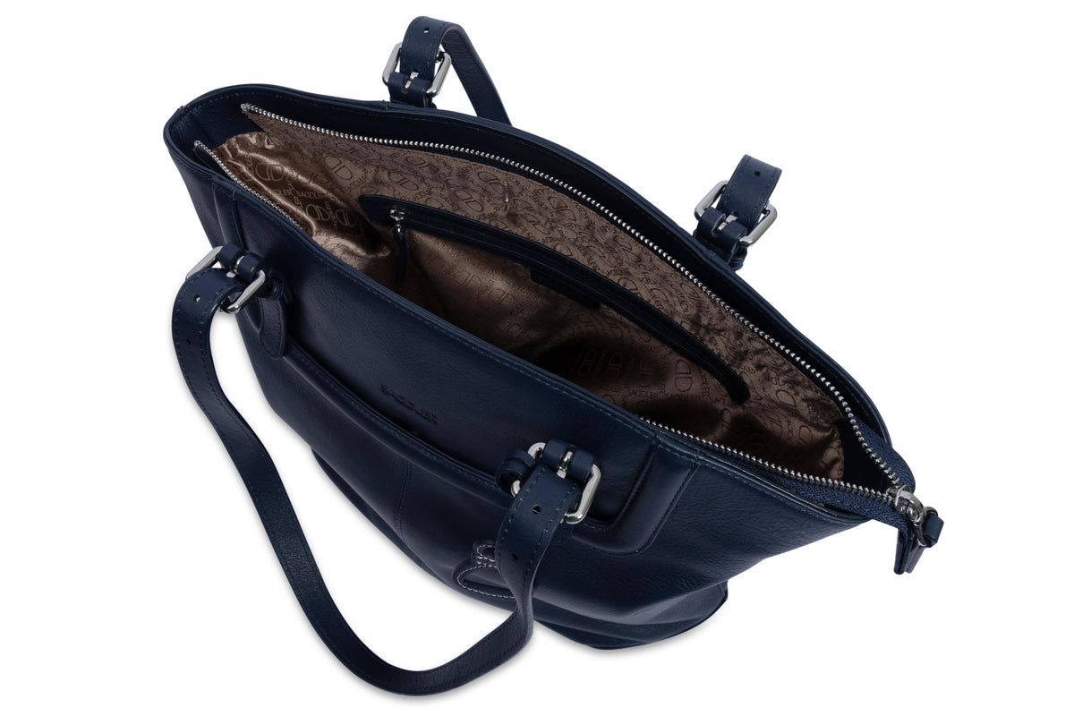 Sienna Zip Top Tote Shopper Bag for Women - Handmade by Saddler