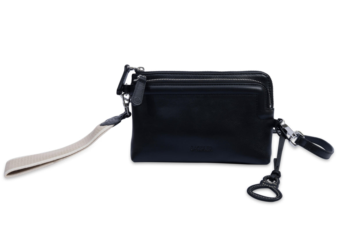 Heather Leather Clutch &amp; Crossbody Bag - Handmade by Saddler  – Versatile &amp; Compact