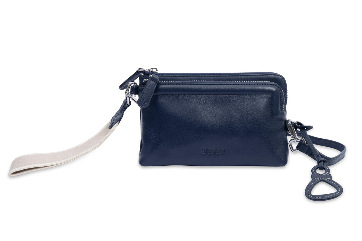 Heather Leather Clutch &amp; Crossbody Bag - Handmade by Saddler  – Versatile &amp; Compact