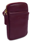 SADDLER "Margot" Real Leather Crossbody Zip Top RFID Phone Pouch - Gift Boxed