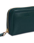 SADDLER "Annabelle" 2 Section RFID Real Leather Zip Top Coin Purse (Gift Boxed)