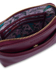 SADDLER "Louisa" RFID Real Leather Zipped Organiser and Cosmetic Pouch (Gift Boxed)
