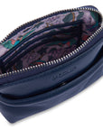 SADDLER "Louisa" RFID Real Leather Zipped Organiser and Cosmetic Pouch (Gift Boxed)