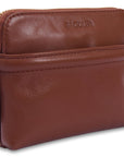 SADDLER "Louisa" RFID Real Leather Zipped Organiser and Cosmetic Pouch (Gift Boxed)