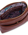 SADDLER "Louisa" RFID Real Leather Zipped Organiser and Cosmetic Pouch (Gift Boxed)