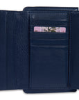 SADDLER "Marion" Bifold Real Leather Card Wallet with Zip Top Coin Purse (Gift Boxed)
