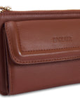 SADDLER "Marion" Bifold Real Leather Card Wallet with Zip Top Coin Purse (Gift Boxed)