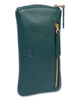 SADDLER "Mabel" Zip Top Real Leather Glasses Case with Card Holder (Gift Boxed)