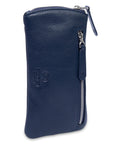 SADDLER "Mabel" Zip Top Real Leather Glasses Case with Card Holder (Gift Boxed)