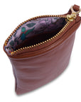 SADDLER "Mabel" Zip Top Real Leather Glasses Case with Card Holder (Gift Boxed)
