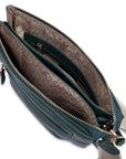 Ellen Leather 3-Section Zip-Top Crossbody bag  - Handmade by Saddler