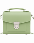 Handmade Leather Sugarcube Handbag - Sage Green