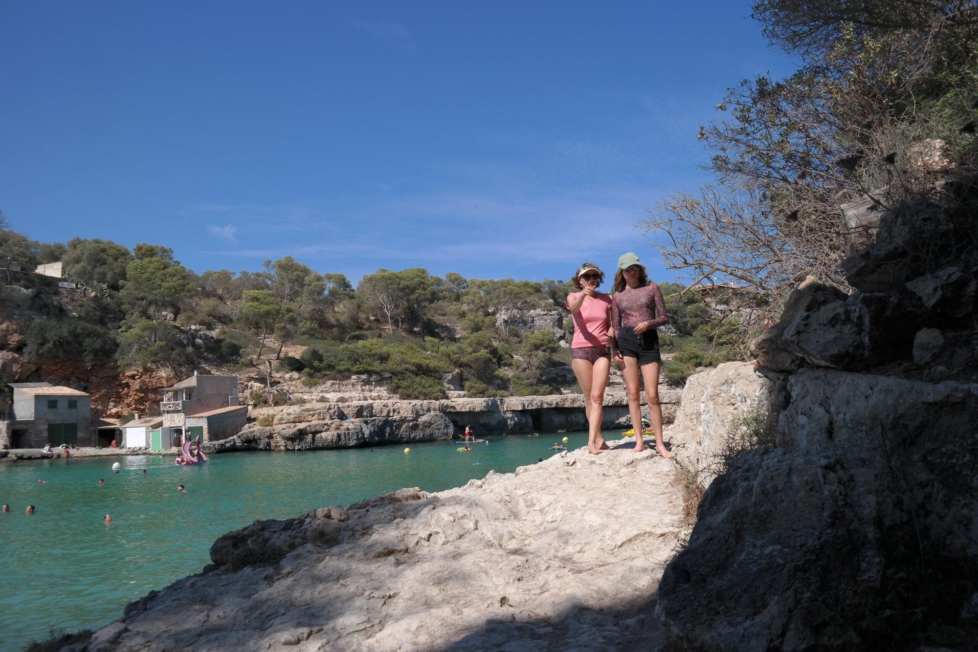 Blue Mandala Tan Through Mini Leggings