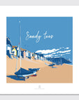Sandy Toes Beach Quote Art Print 40 x 40 cm