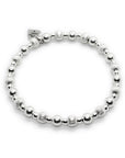 Sterling Silver Plain & Corrugated beaded bracelet