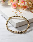 Two Tone Gold Bracelet with Frosted Sparkle Finish