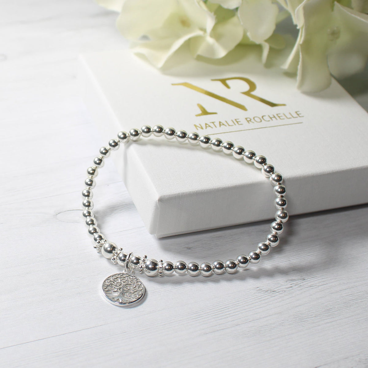 Tree of Life Sterling Silver Stacking Bracelet | Handmade &amp; Elegant