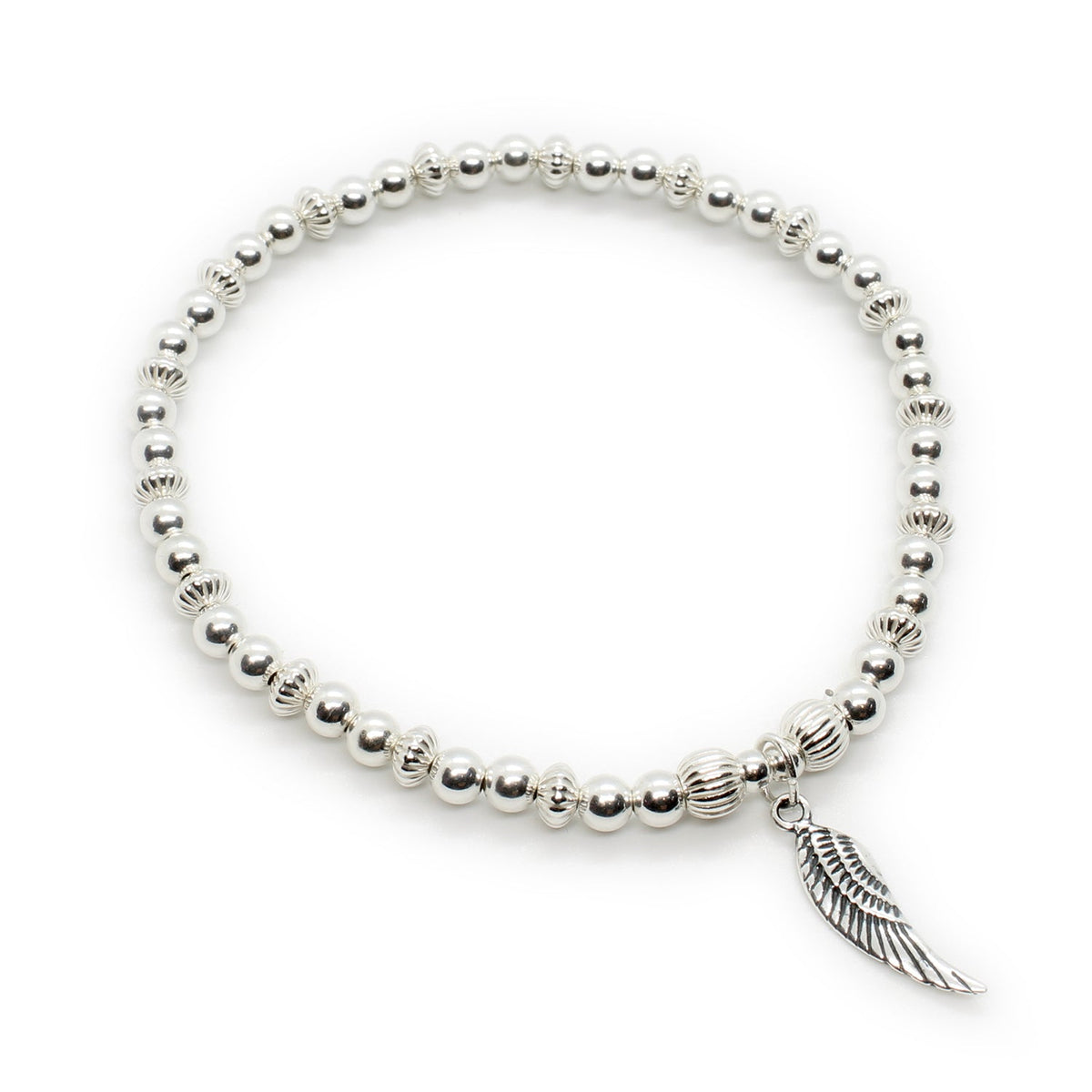 Sterling Silver Wings of an Angel Stacking Bracelet