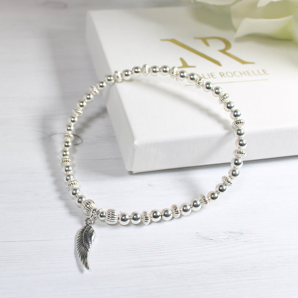 Sterling Silver Wings of an Angel Stacking Bracelet