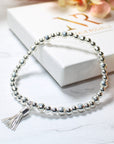 Sterling Silver Tassel Stacking Bracelet