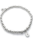Sterling Silver Lock Charm Stacking Bracelet