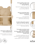 MAMOI Baby swing wood + SAFETY BELT, Swing for children garden indoor outdoor-2