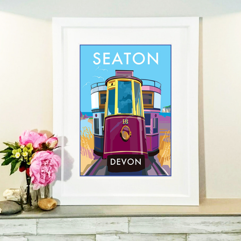 Seaton Vintage Tram Art Print