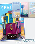 Seaton Vintage Tram Art Print