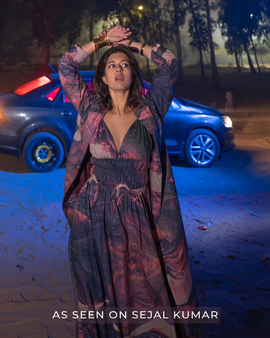 Amelia printed trench coat, stylish luxury outerwear, best-selling premium fashion by Bethikal at brixbailey.com