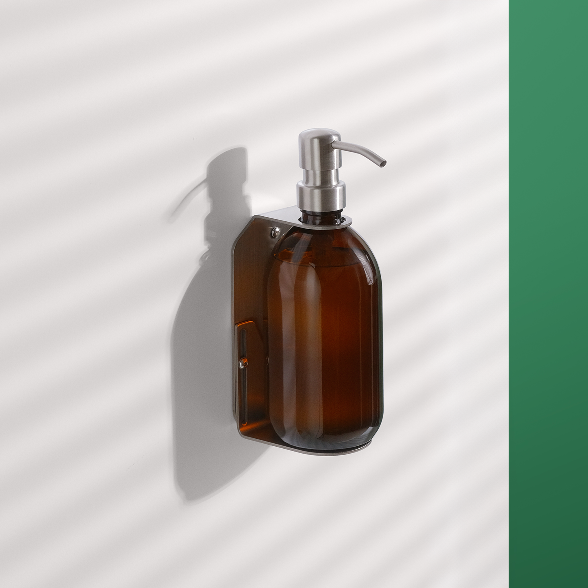 Nickel Single Wall Mounted Soap Dispenser-0