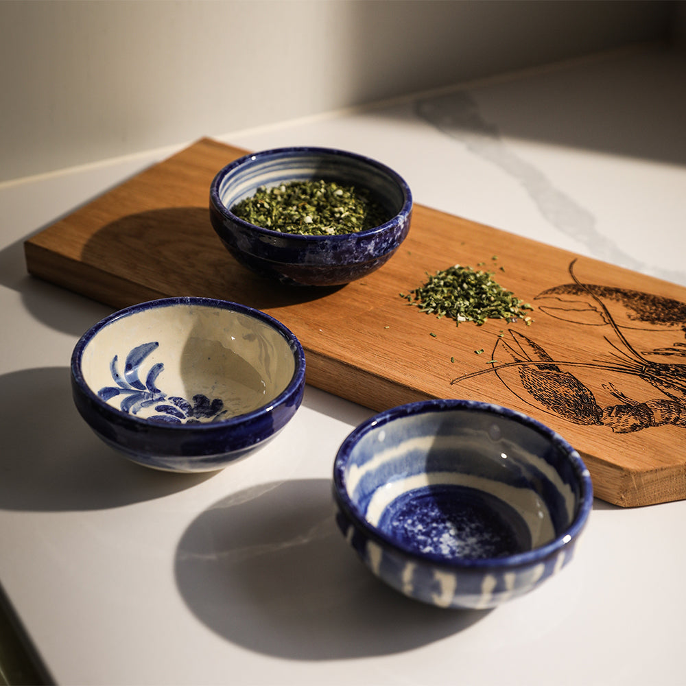 Stripe Ceramic Dip Bowl