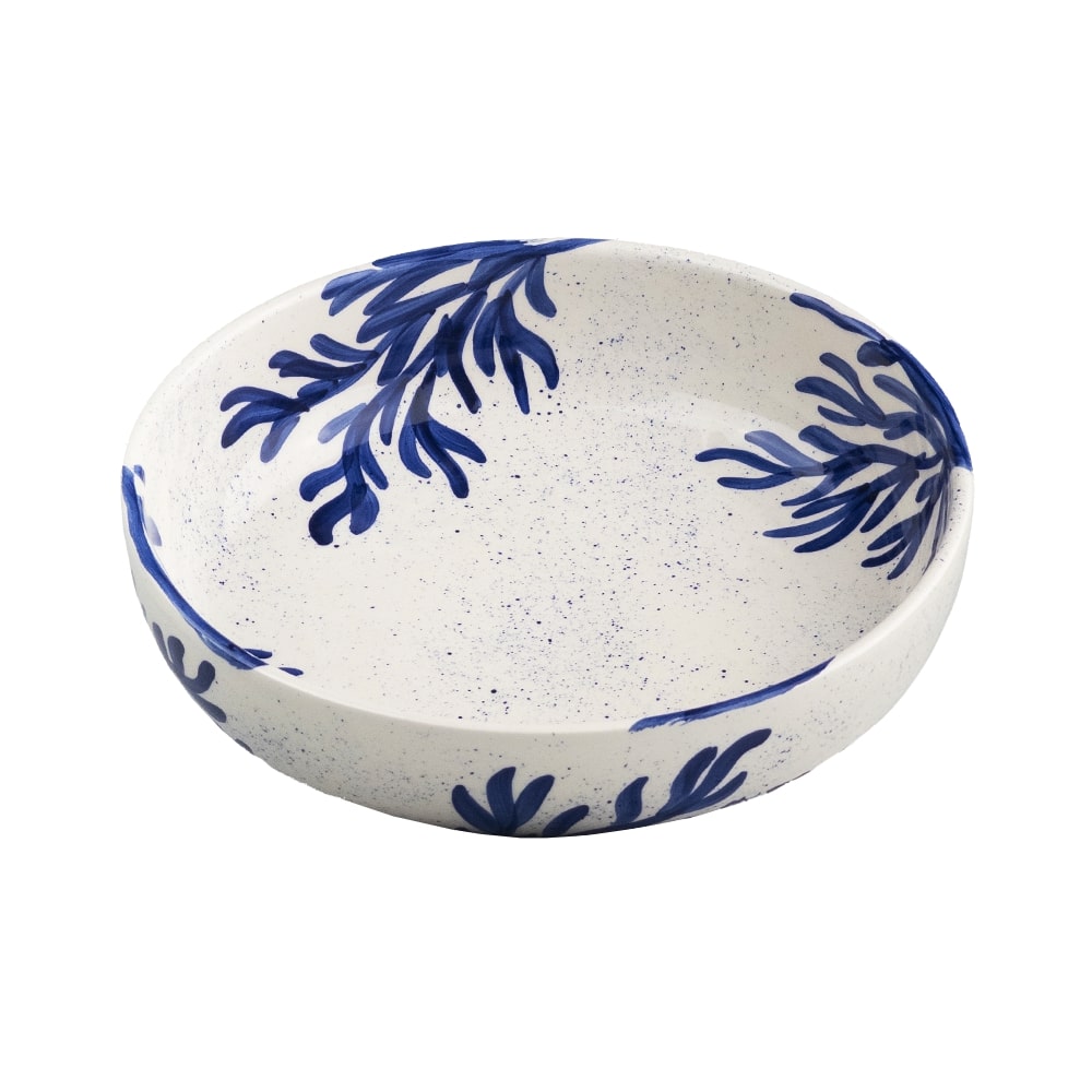 Coral Large Ceramic Salad Bowl