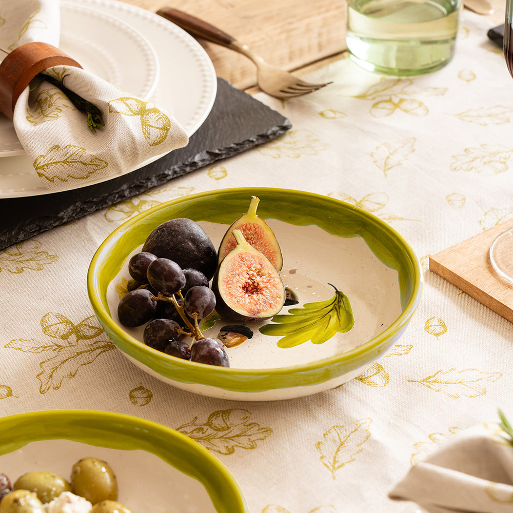 Autumn Acorns Medium Ceramic Serving Bowl