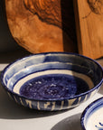 Stripe Ceramic Serving Bowl - Medium