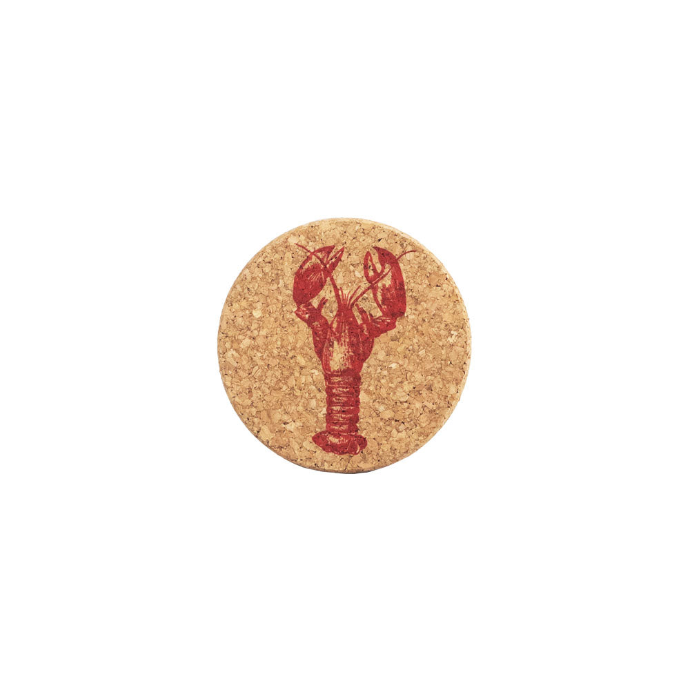 Red Lobster Single Cork Coaster