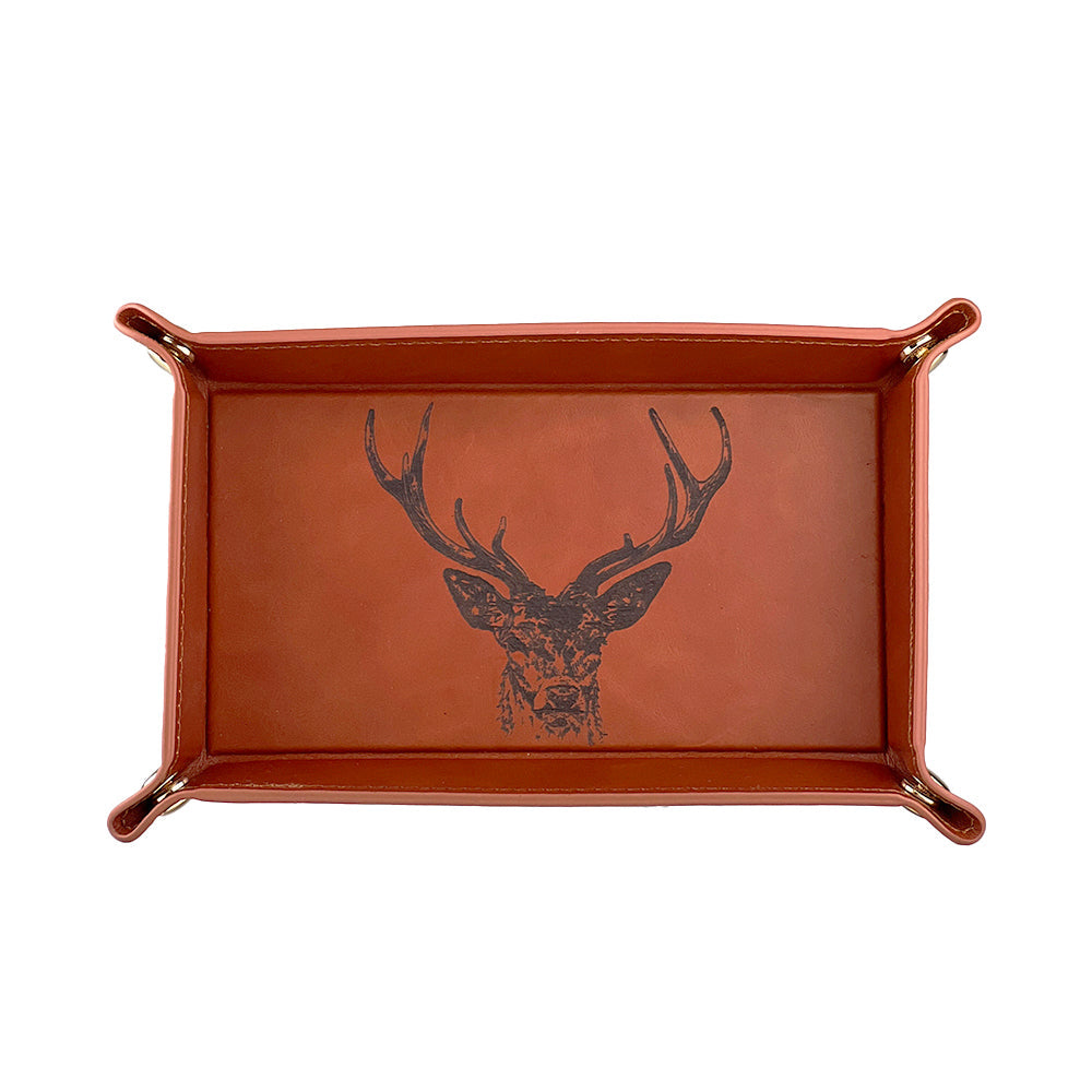 Stag Leather Trinket Tray