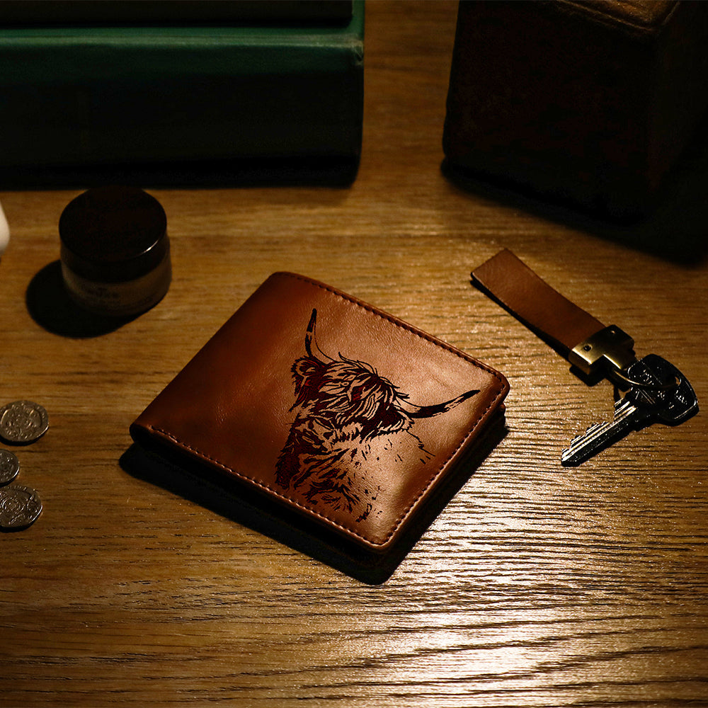 Highland Cow Leather Wallet