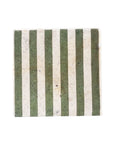 Green Stripe Single Stone Coaster