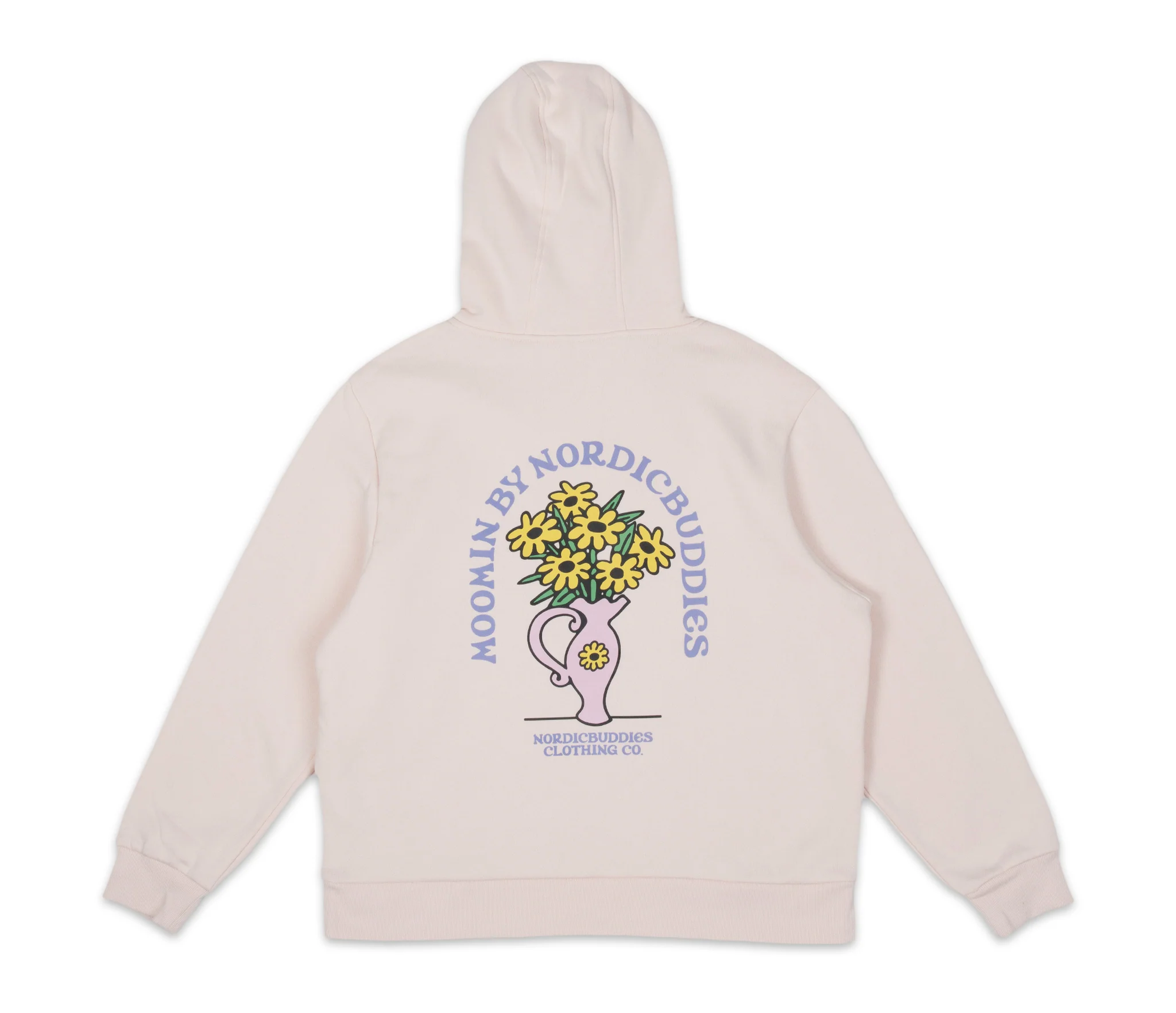 Sniff Flower Bouquet Hoodie Light Pink