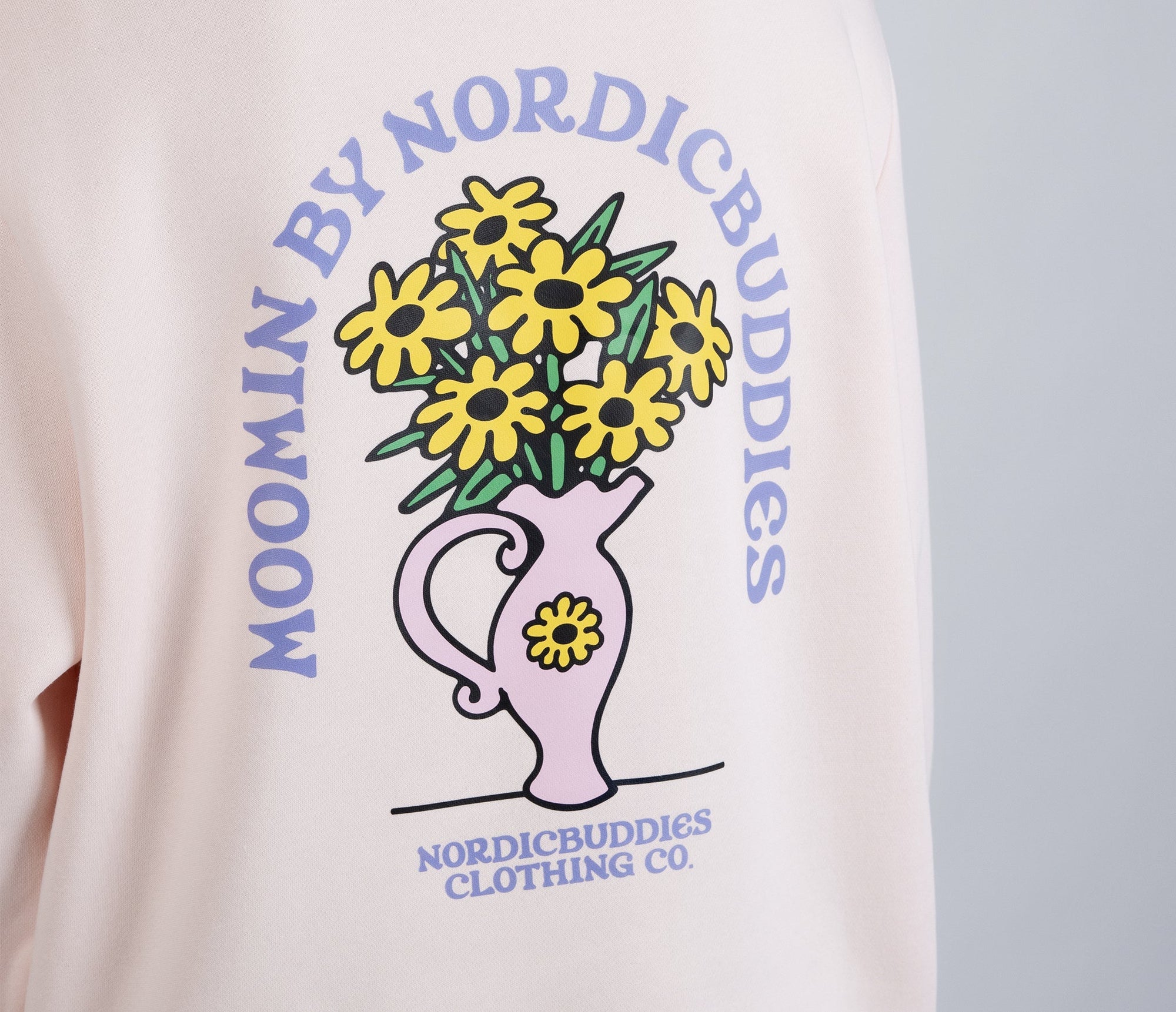 Light Pink Moomin Sweatshirt – Chic Ladies Fit &amp; Cozy Cotton by Moomin by NordicBuddies at www.brixbailey.com