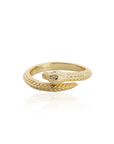 Medusa Gold Snake Ring : Cubic Zirconia