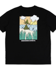 Snufkin Unisex Black Fishing T Shirt
