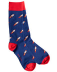Rocket Ship Bamboo Socks