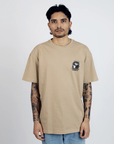 Stinky Plotting Cotton T Shirt in Beige