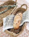 Natural Seagrass Bread Basket with Handle