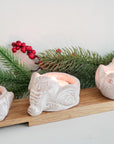 Terracotta Tea Light Candle Holder - Elephant