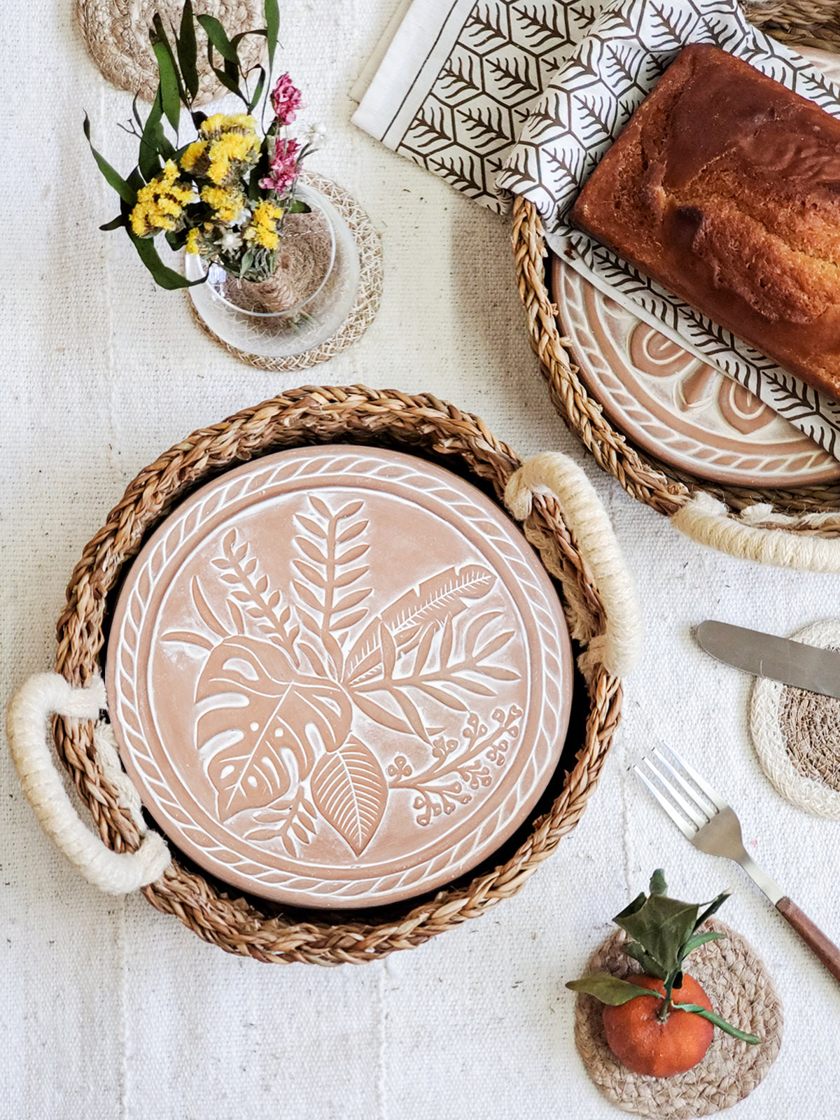 Bread Warmer & Basket - Plant Round-1