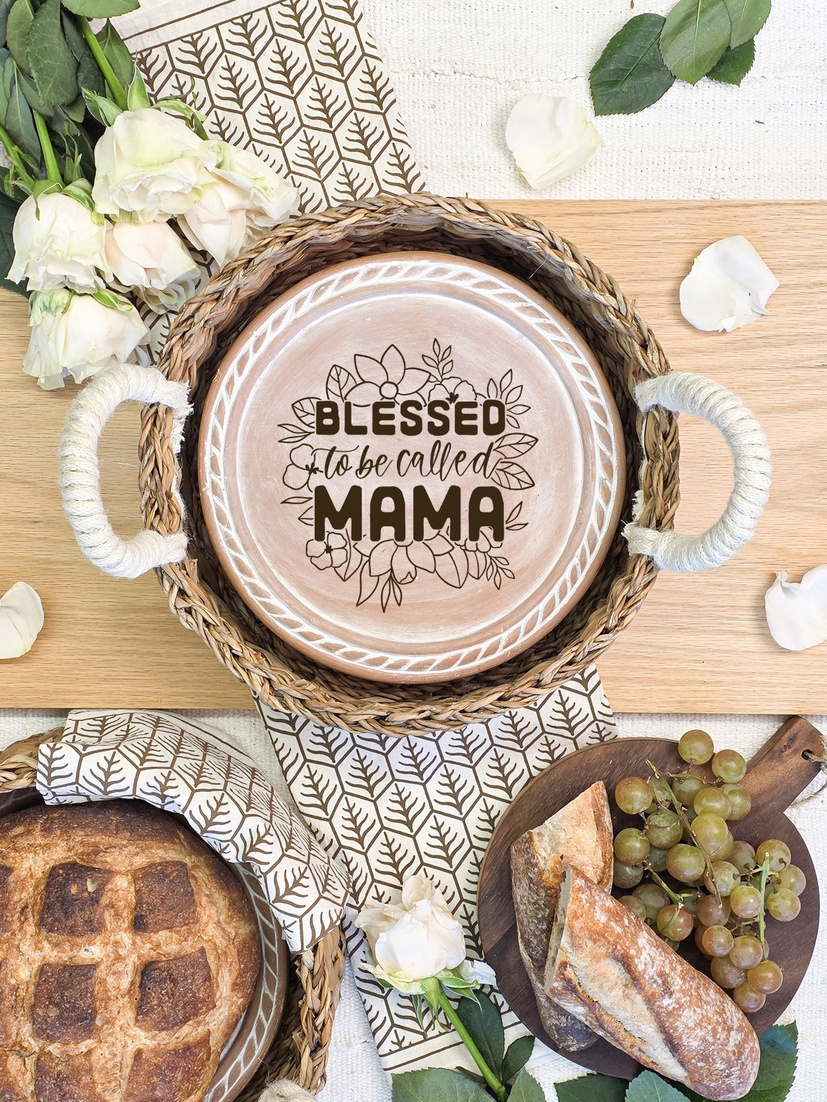 Bread Warmer &amp; Basket - Mom Round-4