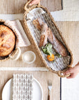 Natural Seagrass Bread Basket with Handle