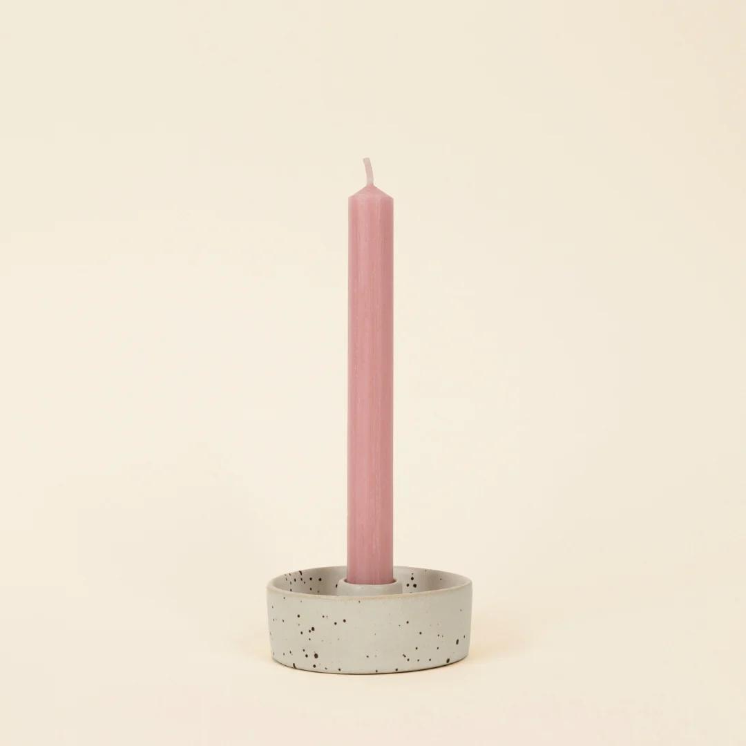 Stone Speckle 7/8” Candle Holder